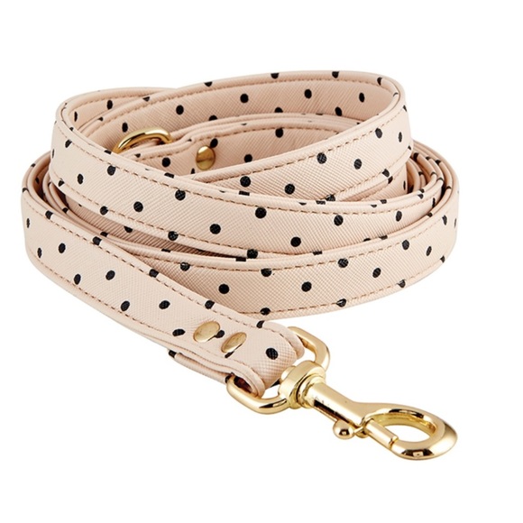 NWT Blush Polka Dot Saffiano Collar 3 PC Set - Picture 3 of 6